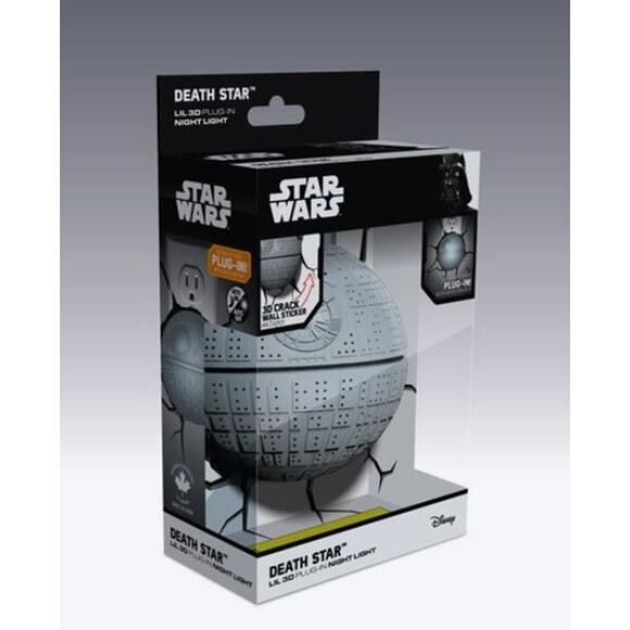 Star Wars Death Star 3D Plug-In Night Light Disney LED Auto On/Off - Picture 7 of 7
